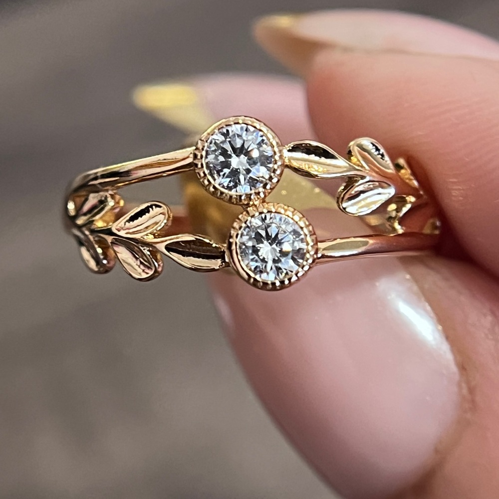 Twig Rose Cut Diamond Ring Size 9